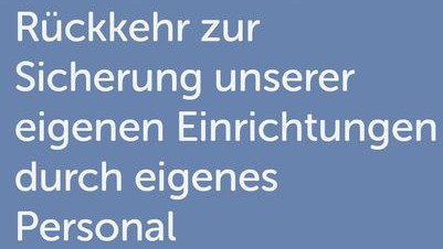 Rückkehr zur Sicherung unserer Eigenen Einrichtungen