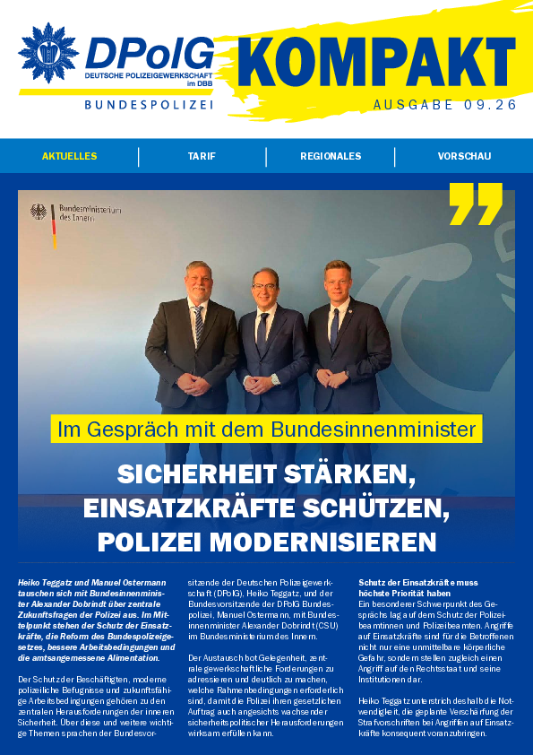 DPolG Bundespolizei Kompakt 09-2026 DPolG Bundespolizei Kompakt 09-2026