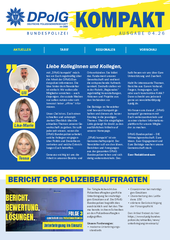 DPolG Bundespolizei Kompakt 04-2026 DPolG Bundespolizei Kompakt 04-2026